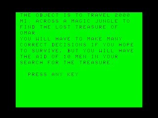 Jungle intro screen #3