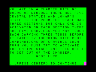 Lokar's Magic Staff intro screen #3