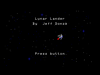 Lunar Lander intro screen