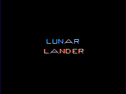 Lunar Lander intro screen #1
