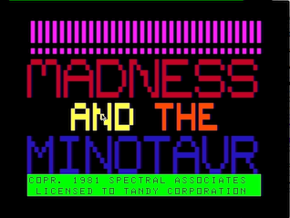 Madness and the Minotaur intro screen #1