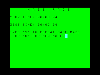 Maze Race game screen #2 (1 player)
