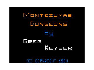 Montezumas Dungeons intro screen