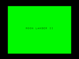 Moon Lander II intro screen