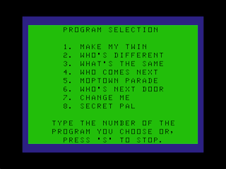 Moptown Parade intro screen #4 (Main Menu)