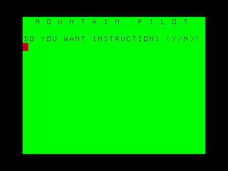 Mountain Pilot intro screen