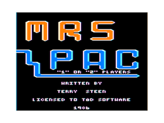 Mrs Pac intro screen