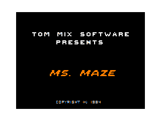 Ms. Maze intro screen