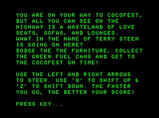 Nightmare Highway Intro screen #3