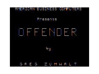Offender intro screen