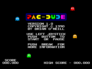 Pac-Dude intro screen V1.0