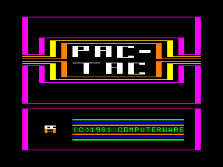 Pac-Tac intro screen 1