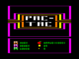 Pac-Tac intro screen 2
