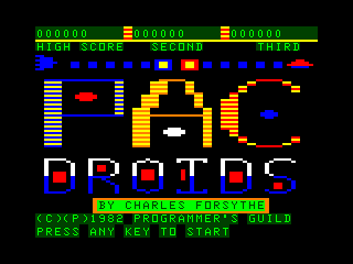 Pac Droids intro screen