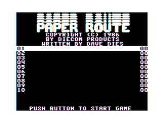 Paper Route intro screen
