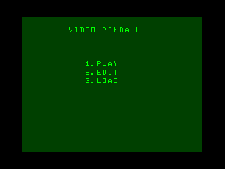 Video Pinball intro screen