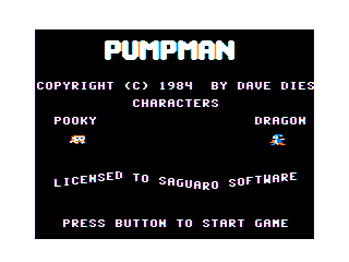 Pumpman intro screen
