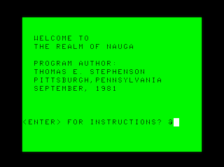 Realm of Nauga intro screen #1