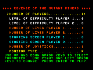 Revenge of the Mutant Miners intro screen 2