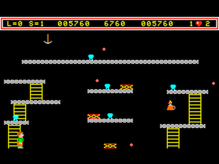 Revenge of the Mutant Miners Level 1 game screen