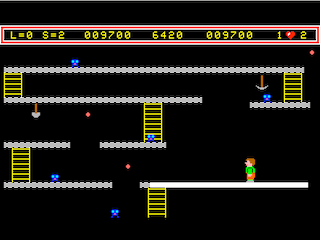 Revenge of the Mutant Miners Level 2 game screen