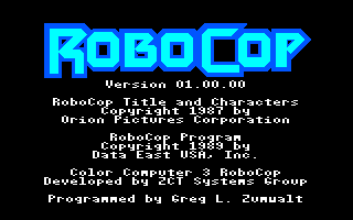 RoboCop credits screen