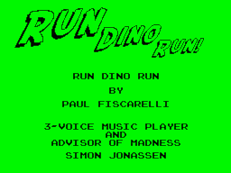 Run Dino Run! intro screen 2