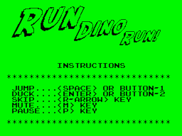 Run Dino Run! intro screen 3