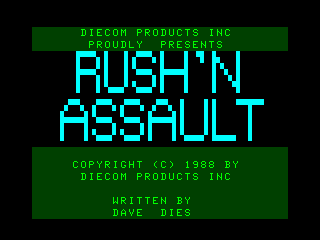 Rush'N Assault intro screen 1