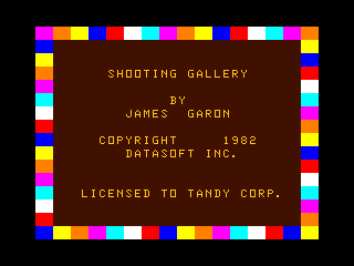 Shooting Gallery intro screen