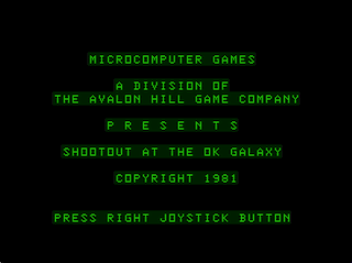 Shootout At The OK Galaxy intro screen #1