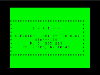Shrink intro screen #1