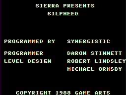 Silpheed intro screen