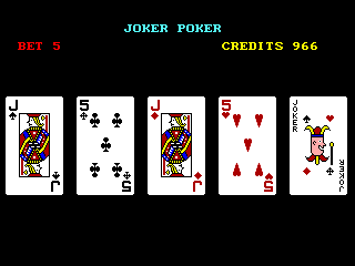Slots and Cards Joker Poker game screen