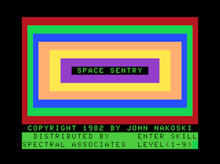 Space Sentry intro screen