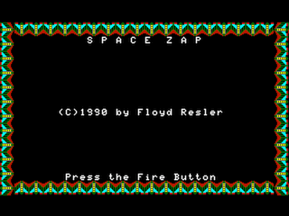 Space Zap intro screen