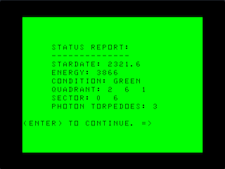 Star Trek III status report