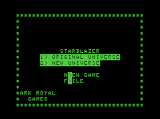 Starblazer intro screen #2