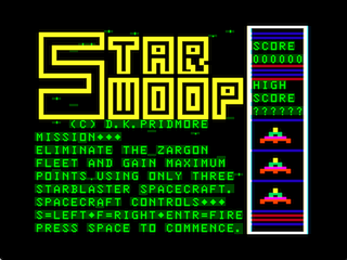 Star Swoop intro screen