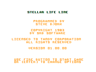 Stellar Life Line Intro screen 1