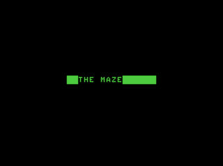 The Maze intro screen #1