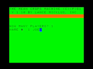 The Mean Craps Machine game screen #1