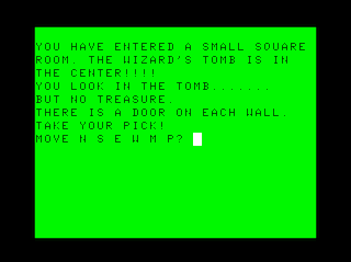 The Wizard's Tomb intro screen #15