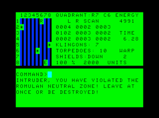 Trek-16 game screen #2