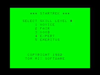 Trek-16 intro screen #1