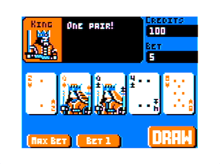 Video Poker (Coco 1/2 version) game screen #3