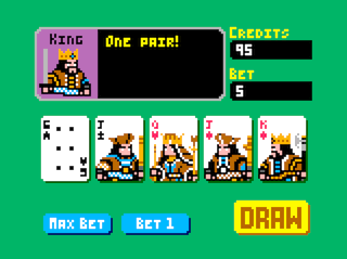 Video Poker (Coco 3 version) game screen #3