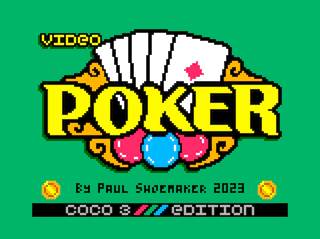 Video Poker (Coco 3 version) intro screen #2