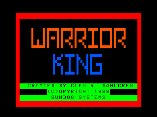 Warrior King intro screen 1