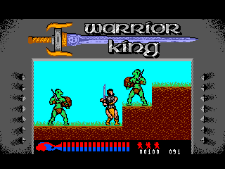 Warrior King level 1 game screen